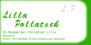lilla pollatsek business card